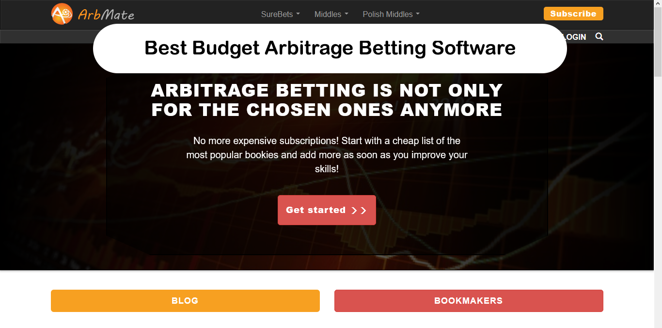 ArbMate Best Budget/Beginner Arbitrage Betting Software, Best inplay budget/ beginner arbitrage betting software